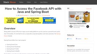 How to Access the Facebook API with Java and Spring Boot