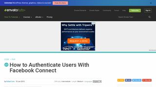 How to Authenticate Users With Facebook Connect - TutsPlus Code