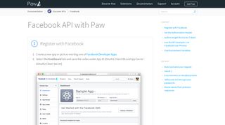 Facebook API - Paw