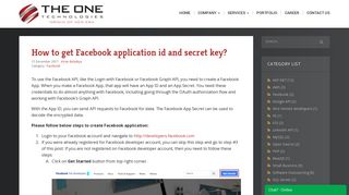 How to get Facebook application id and secret key?