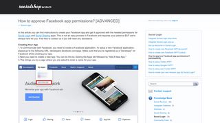 How to approve Facebook app permissions? [ADVANCED ...
