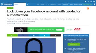 Lock down your Facebook account with two-factor authentication ...