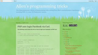 Allen's programming tricks: PHP auto login Facebook via Curl.