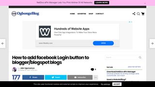 How to add facebook Login button to blogger/blogspot blogs ...