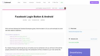 Facebook Login Button & Android (Example) - Coderwall