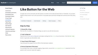 Like Button - Social Plugins - Facebook for Developers