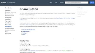 Share Button - Social Plugins - Facebook for Developers
