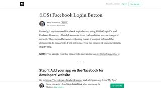 (iOS) Facebook Login Button – Kenta Kodashima – Medium