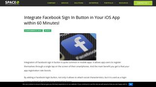 Integrate Facebook Sign In Button in Your iOS App within 60 Minutes!