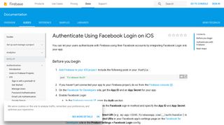Authenticate Using Facebook Login on iOS | Firebase
