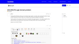 [SOLVED] FB Login domain problem - Need help - Bubble Forum