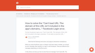 How to solve the “Can't load URL: The domain of this URL isn't ...