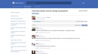I have been hacked...how do I change my password? | Facebook ...