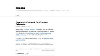 Facebook Connect for Chrome Extension | zuzara
