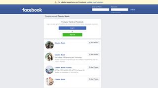 Classic Mode Profiles | Facebook