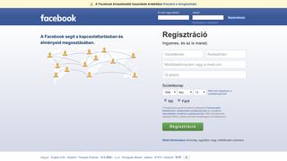 Facebook – Lépj be, vagy regisztrálj!