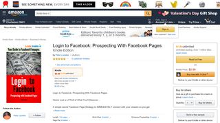 Amazon.com: Login to Facebook: Prospecting With Facebook Pages ...