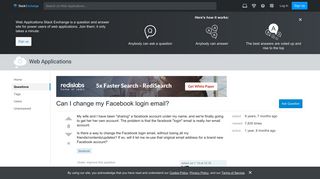 Can I change my Facebook login email? - Web Applications Stack ...