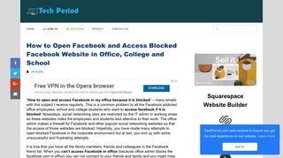 Unblock or Open Facebook When Blocked in Office, College, School