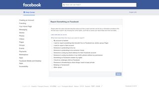 Report Something on Facebook | Facebook