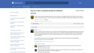 How do I make a complaint directly to Facebook? | Facebook Help ...