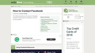 4 Ways to Contact Facebook - wikiHow