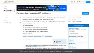 Facebook login on Adobe AIR for Desktop - Stack Overflow