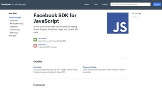 JavaScript SDK - Web SDKs - Facebook for Developers