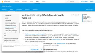 Authenticate Using OAuth Providers with Cordova | Firebase