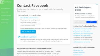 Contact Facebook | Fastest, No Wait Time - GetHuman