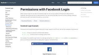 Permissions - Facebook Login - Facebook for Developers