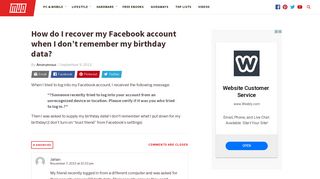 How do I recover my Facebook account when I don't remember my ...