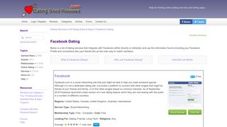 Facebook Dating - Dating Sites Reviews
