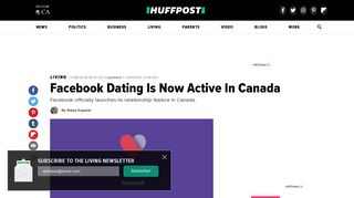 Facebook Dating Is Now Active In Canada | HuffPost Canada