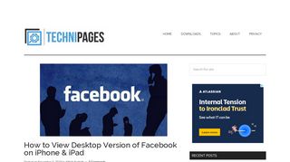How to View Desktop Version of Facebook on iPhone ... - Technipages