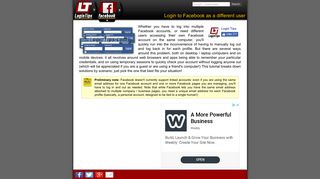 Login to Facebook as a different user - Login Tips