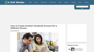 How to Create Another Facebook Account for a Different Person | It ...