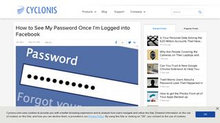 How to See My Password Once I'm Logged into Facebook - Cyclonis