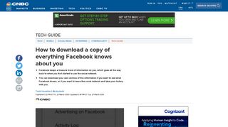 How to download a copy of Facebook data about you - CNBC.com