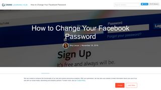How to Change Your Facebook Password - G2 Crowd Learning Hub
