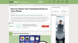 How to Check Your Facebook Email on Your Phone: 11 Steps