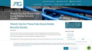 Watch Out for These Fake Social Media Security Emails - Blog