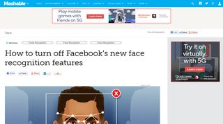 How to turn off Facebook's new face recognition features - Mashable