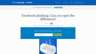 Facebook phishing: Can you spot the difference? – Naked Security
