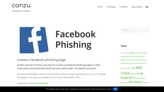 Create a Facebook phishing page - conzu
