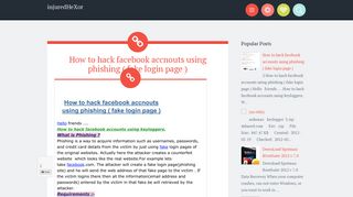 How to hack facebook accnouts using phishing ( fake login page ...