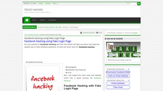 Facebook Hacking using Fake Login Page - TRICKY HACKER