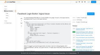 Facebook Login Button: logout issue - Stack Overflow