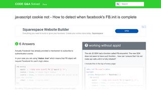 javascript cookie not - How to detect when facebook's FB.init is ...