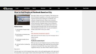 How to Find People on Facebook Based on City | Chron.com